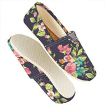 Vintage Rose Floral Flower Pattern Print Casual Shoes