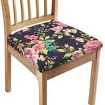 Vintage Rose Floral Flower Pattern Print Chair Cushion Cover