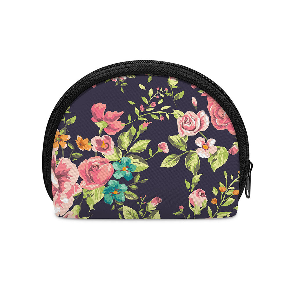 Vintage Rose Floral Flower Pattern Print Coin Purse