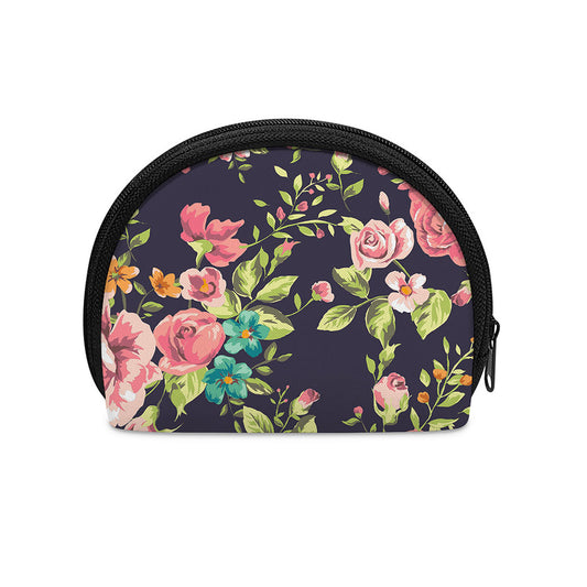 Vintage Rose Floral Flower Pattern Print Coin Purse