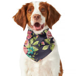 Vintage Rose Floral Flower Pattern Print Dog Bandana