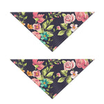 Vintage Rose Floral Flower Pattern Print Dog Bandana