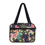 Vintage Rose Floral Flower Pattern Print Double Strap Bible Bag