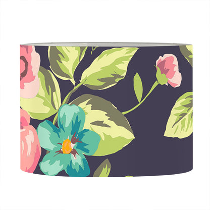 Vintage Rose Floral Flower Pattern Print Drum Lamp Shade