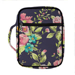 Vintage Rose Floral Flower Pattern Print Front Pocket Bible Bag
