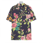 Vintage Rose Floral Flower Pattern Print Hawaiian Shirt