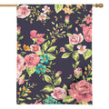 Vintage Rose Floral Flower Pattern Print House Flag
