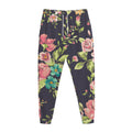 Vintage Rose Floral Flower Pattern Print Jogger Pants