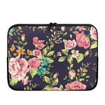 Vintage Rose Floral Flower Pattern Print Laptop Sleeve