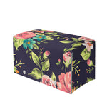 Vintage Rose Floral Flower Pattern Print Leather Tissue Box Cover