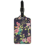 Vintage Rose Floral Flower Pattern Print Luggage Tag