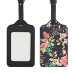 Vintage Rose Floral Flower Pattern Print Luggage Tag