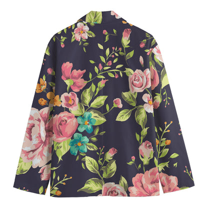 Vintage Rose Floral Flower Pattern Print Men's Blazer
