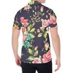 Vintage Rose Floral Flower Pattern Print Men's Shirt