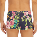 Vintage Rose Floral Flower Pattern Print Men's Short Boxer Briefs