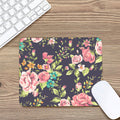 Vintage Rose Floral Flower Pattern Print Mouse Pad