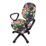 Vintage Rose Floral Flower Pattern Print Office Chair Cover