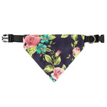 Vintage Rose Floral Flower Pattern Print Over The Collar Dog Bandana