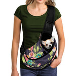 Vintage Rose Floral Flower Pattern Print Pet Sling Carrier