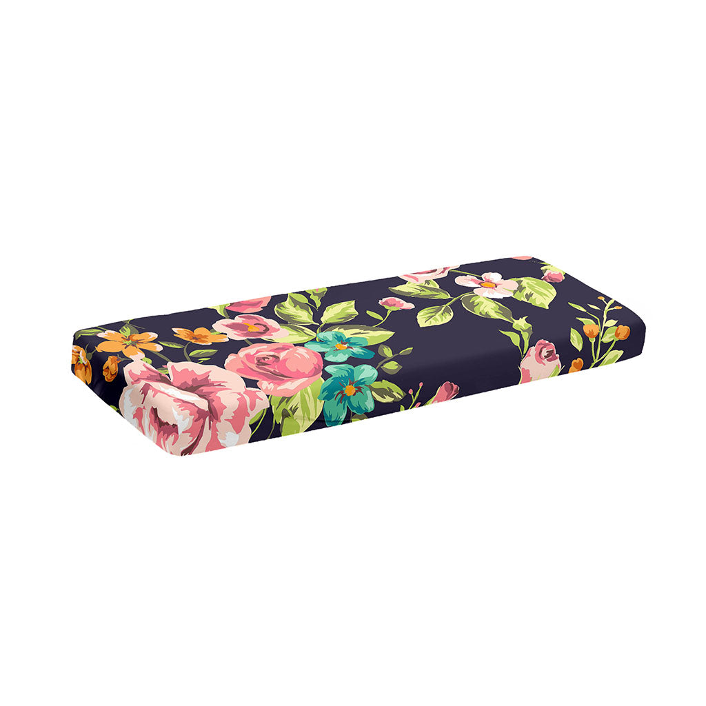 Vintage Rose Floral Flower Pattern Print Piano Keyboard Cover