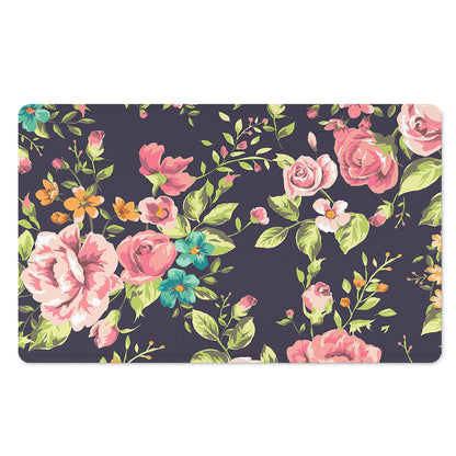 Vintage Rose Floral Flower Pattern Print Polyester Doormat