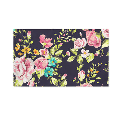 Vintage Rose Floral Flower Pattern Print Polyester Flag