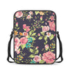 Vintage Rose Floral Flower Pattern Print Rectangular Crossbody Bag