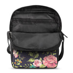 Vintage Rose Floral Flower Pattern Print Rectangular Crossbody Bag