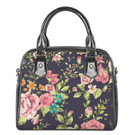 Vintage Rose Floral Flower Pattern Print Shoulder Handbag