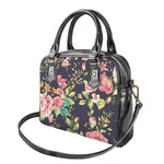 Vintage Rose Floral Flower Pattern Print Shoulder Handbag