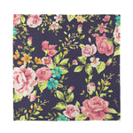 Vintage Rose Floral Flower Pattern Print Silk Bandana