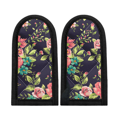 Vintage Rose Floral Flower Pattern Print Skillet Handle Cover