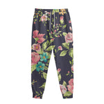 Vintage Rose Floral Flower Pattern Print Sweatpants