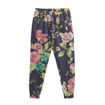 Vintage Rose Floral Flower Pattern Print Sweatpants