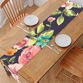 Vintage Rose Floral Flower Pattern Print Table Runner