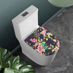 Vintage Rose Floral Flower Pattern Print Toilet Lid Cover
