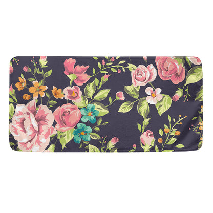 Vintage Rose Floral Flower Pattern Print Towel