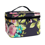 Vintage Rose Floral Flower Pattern Print Travel Makeup Bag