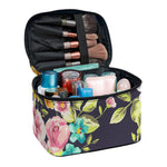 Vintage Rose Floral Flower Pattern Print Travel Makeup Bag