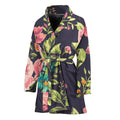 Vintage Rose Floral Flower Pattern Print Women's Bathrobe