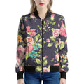 Vintage Rose Floral Flower Pattern Print Women's Bomber Jacket