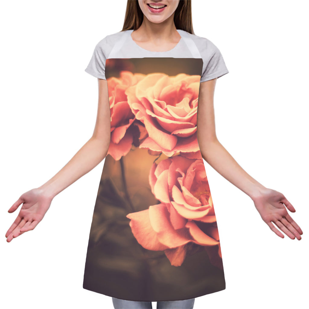 Vintage Rose Print Adjustable Apron