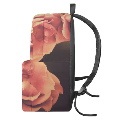Vintage Rose Print Backpack