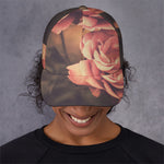 Vintage Rose Print Baseball Cap