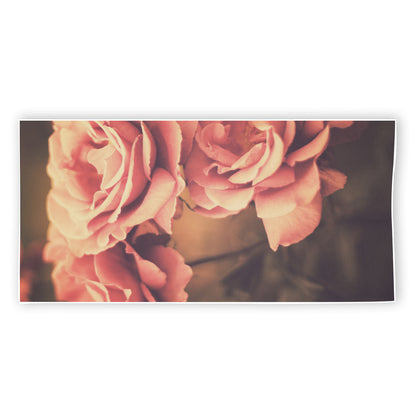 Vintage Rose Print Beach Towel