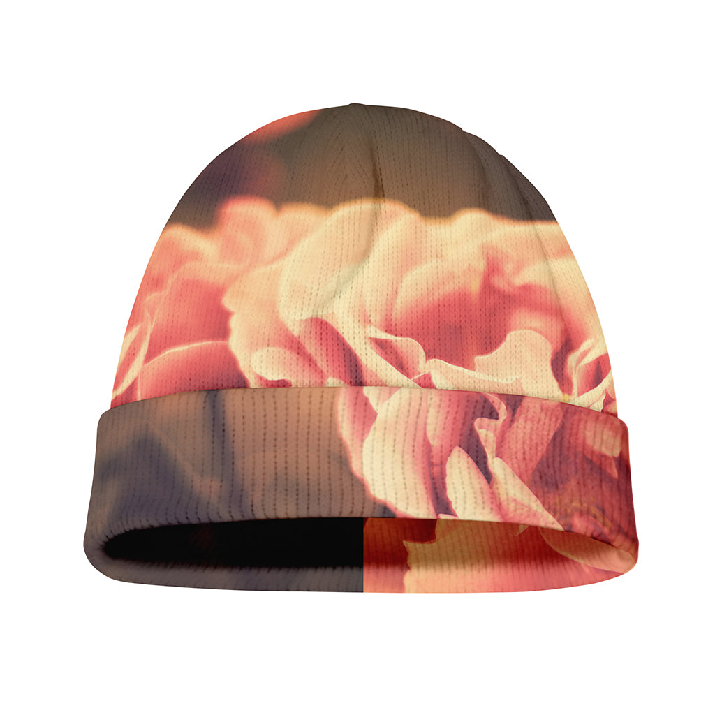 Vintage Rose Print Beanie