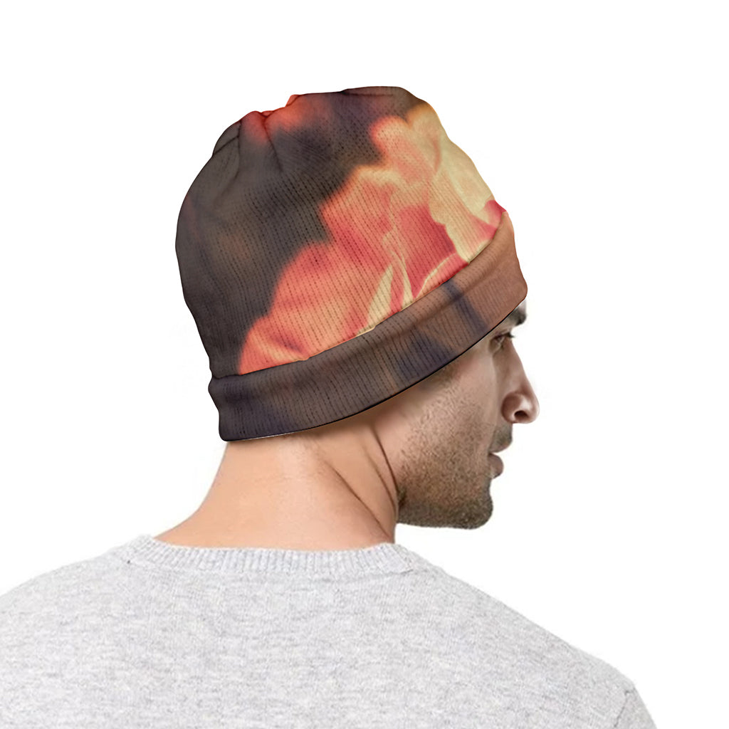 Vintage Rose Print Beanie