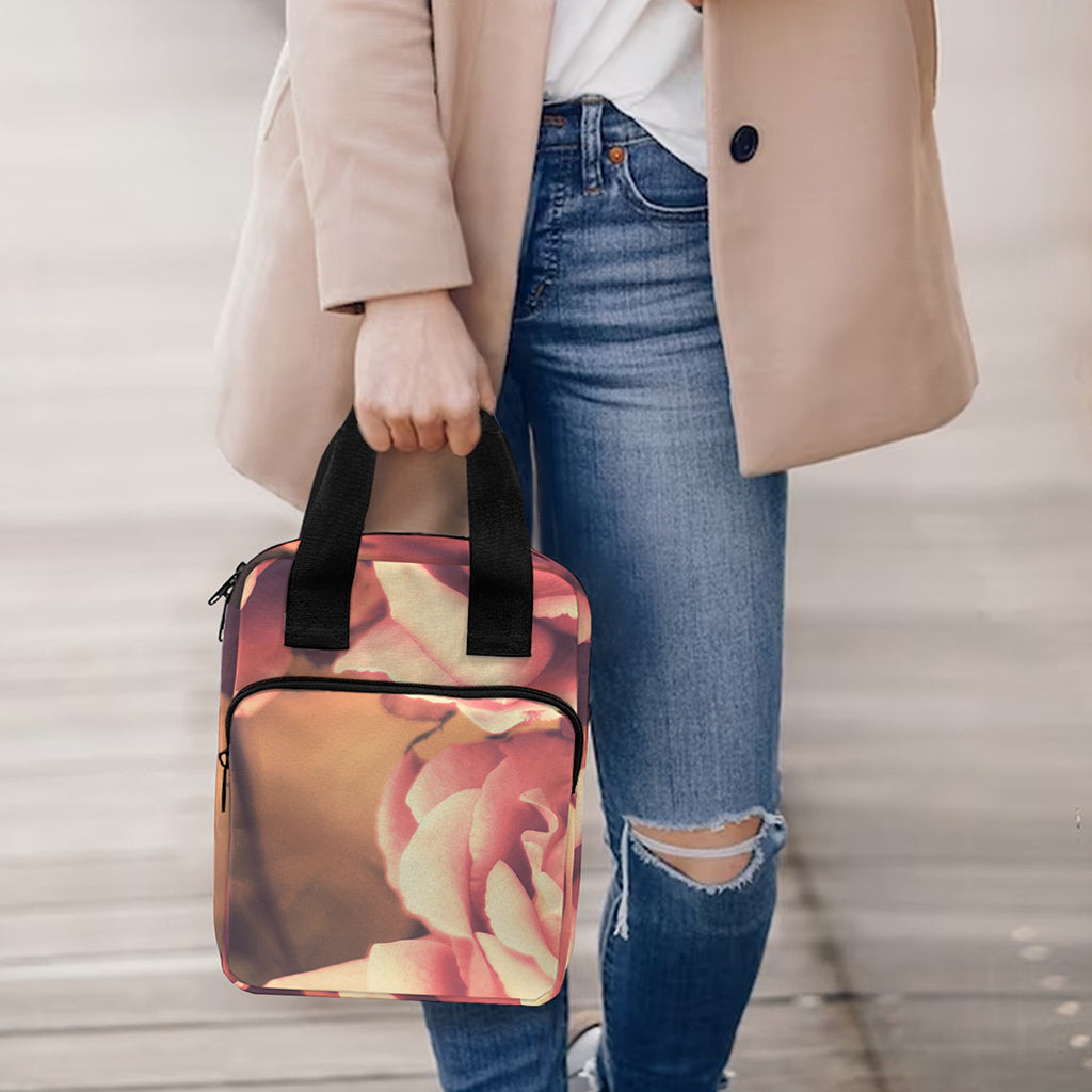 Vintage Rose Print Bible Tote Bag