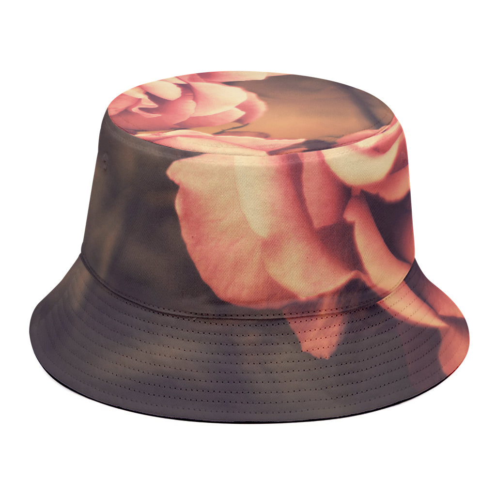 Vintage Rose Print Bucket Hat