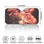 Vintage Rose Print Car Windshield Sun Shade